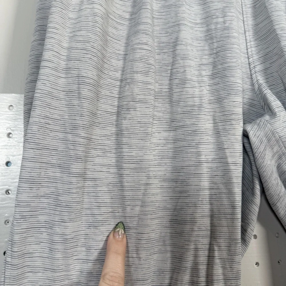 Lululemon On The Fly Pants Womens 10 Gray Space Dye Drawstring Waist Performance